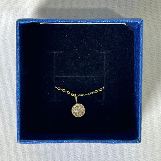 Necklace  Diamond Cluster Necklace