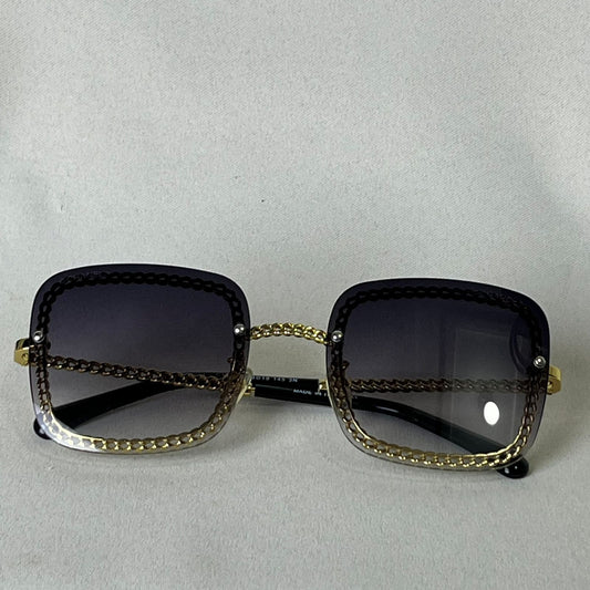 Chanel  Sunglasses Big with Gold