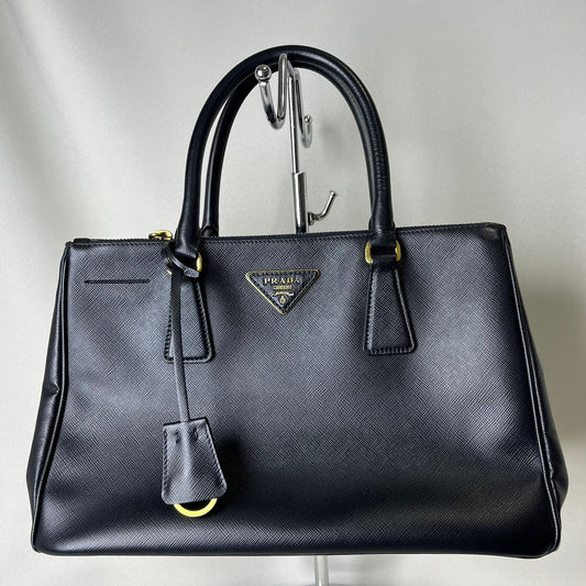 Prada  Saffiano Double Zip Black
