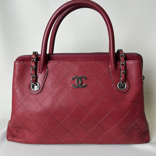 Chanel  Grained Vegetal Calfskin Urban Red