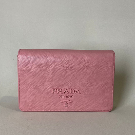 Prada Wallet on Chain Pink