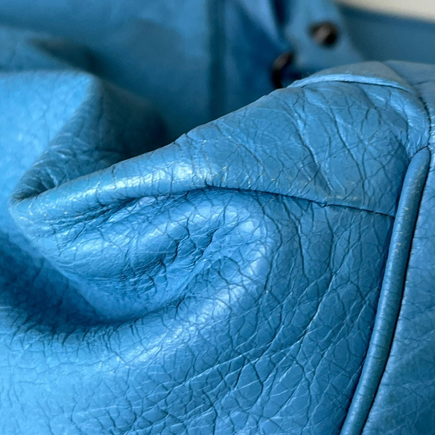 Balenciaga City Moto Sunday Tote Teal