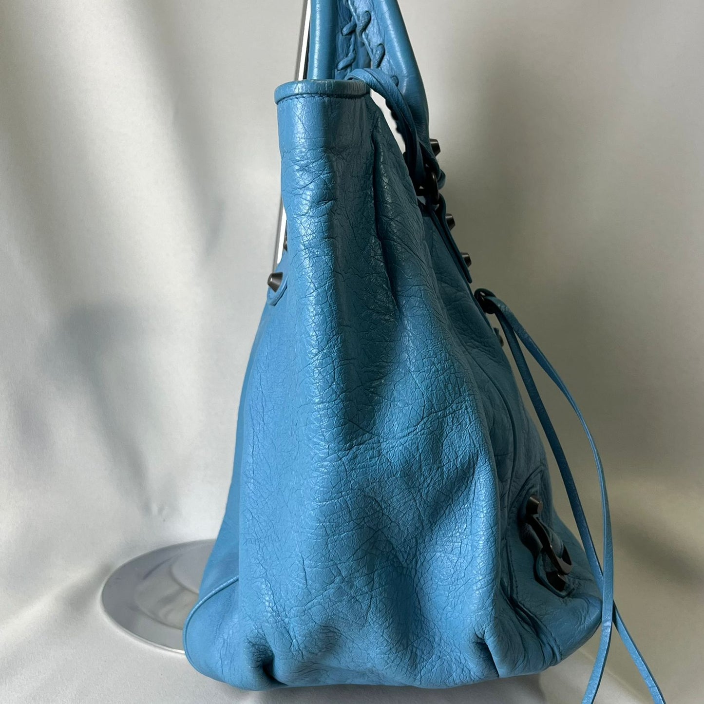 Balenciaga City Moto Sunday Tote Teal