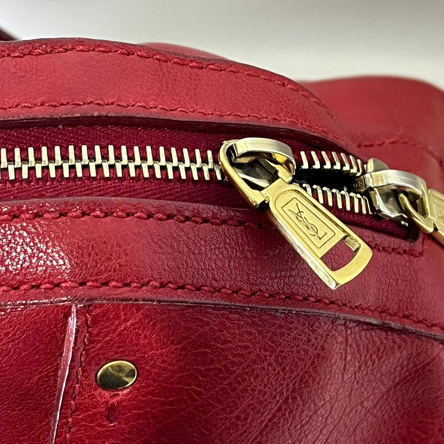 YSL	Muse Red Leather