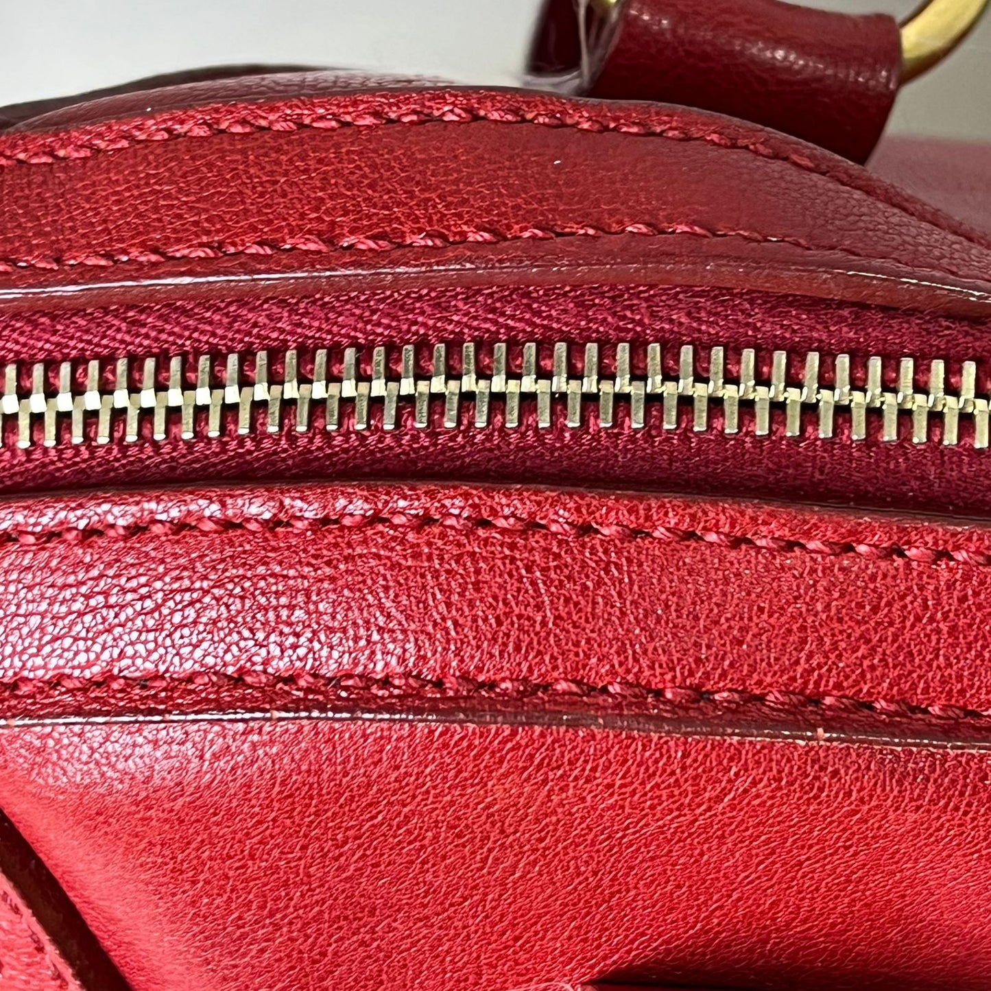 YSL	Muse Red Leather