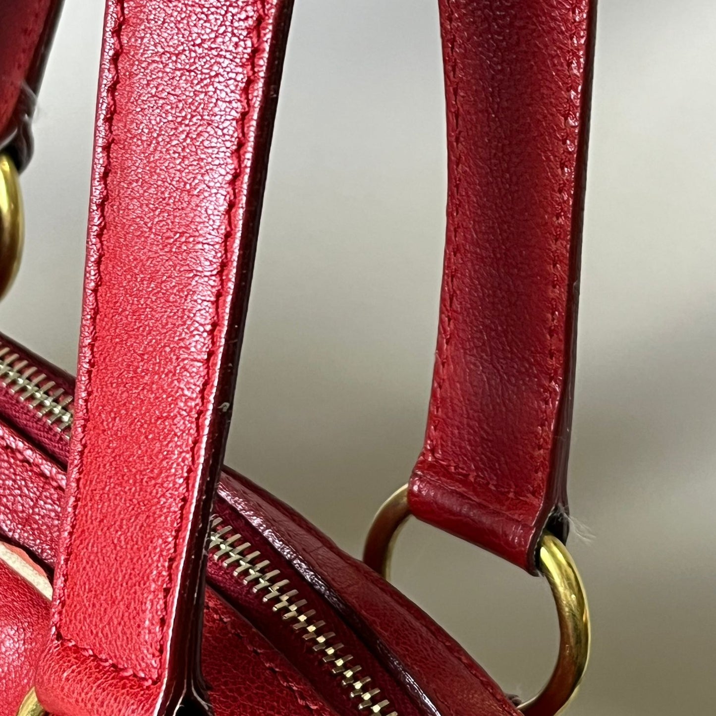 YSL	Muse Red Leather