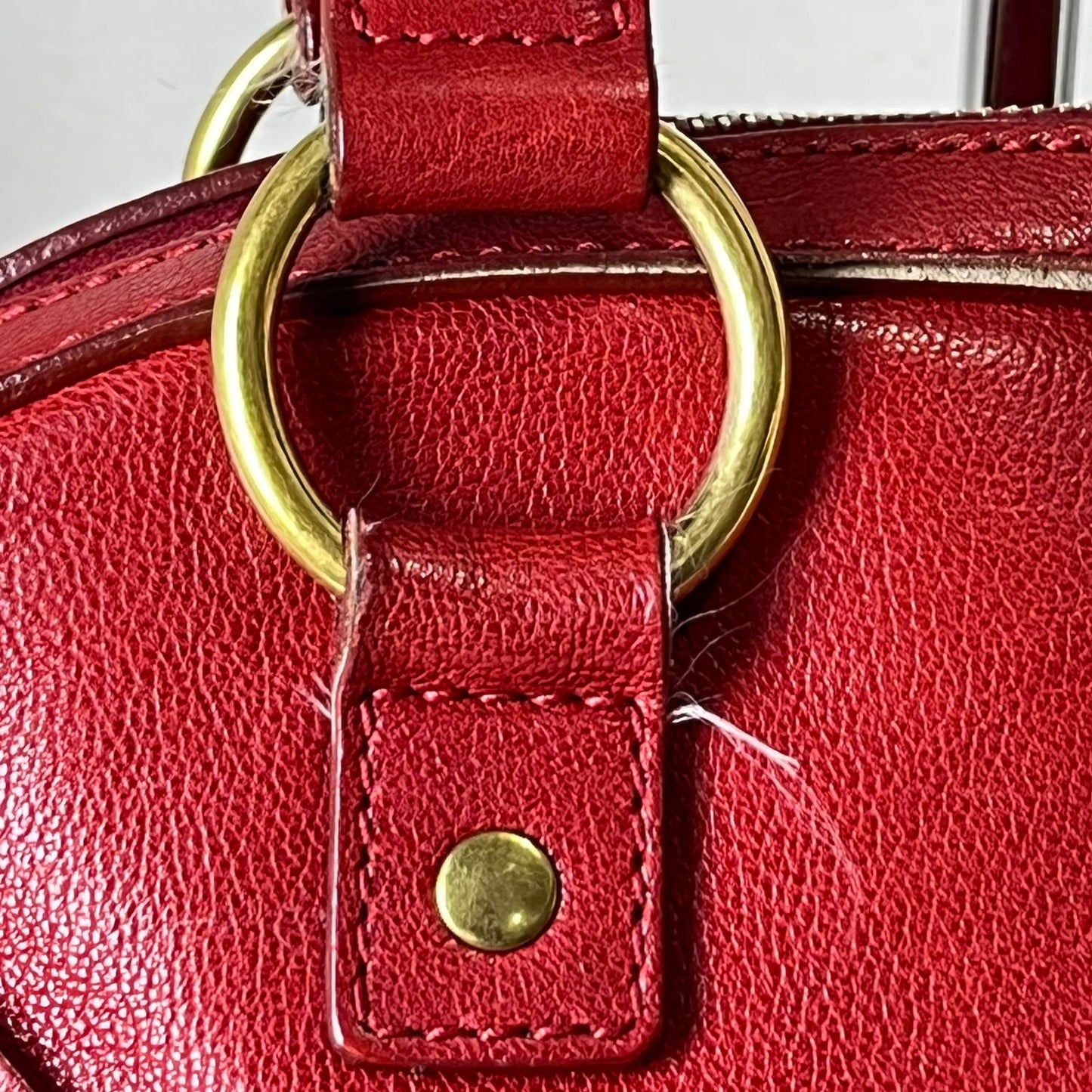 YSL	Muse Red Leather