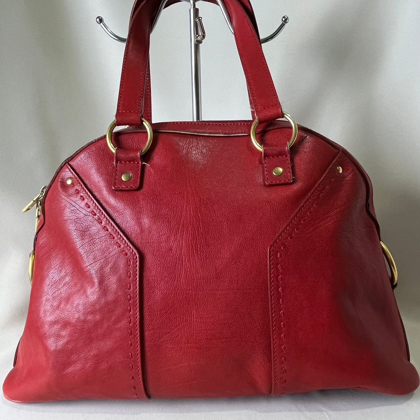 YSL	Muse Red Leather