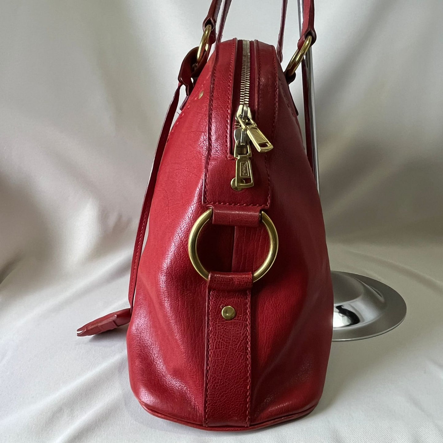 YSL	Muse Red Leather