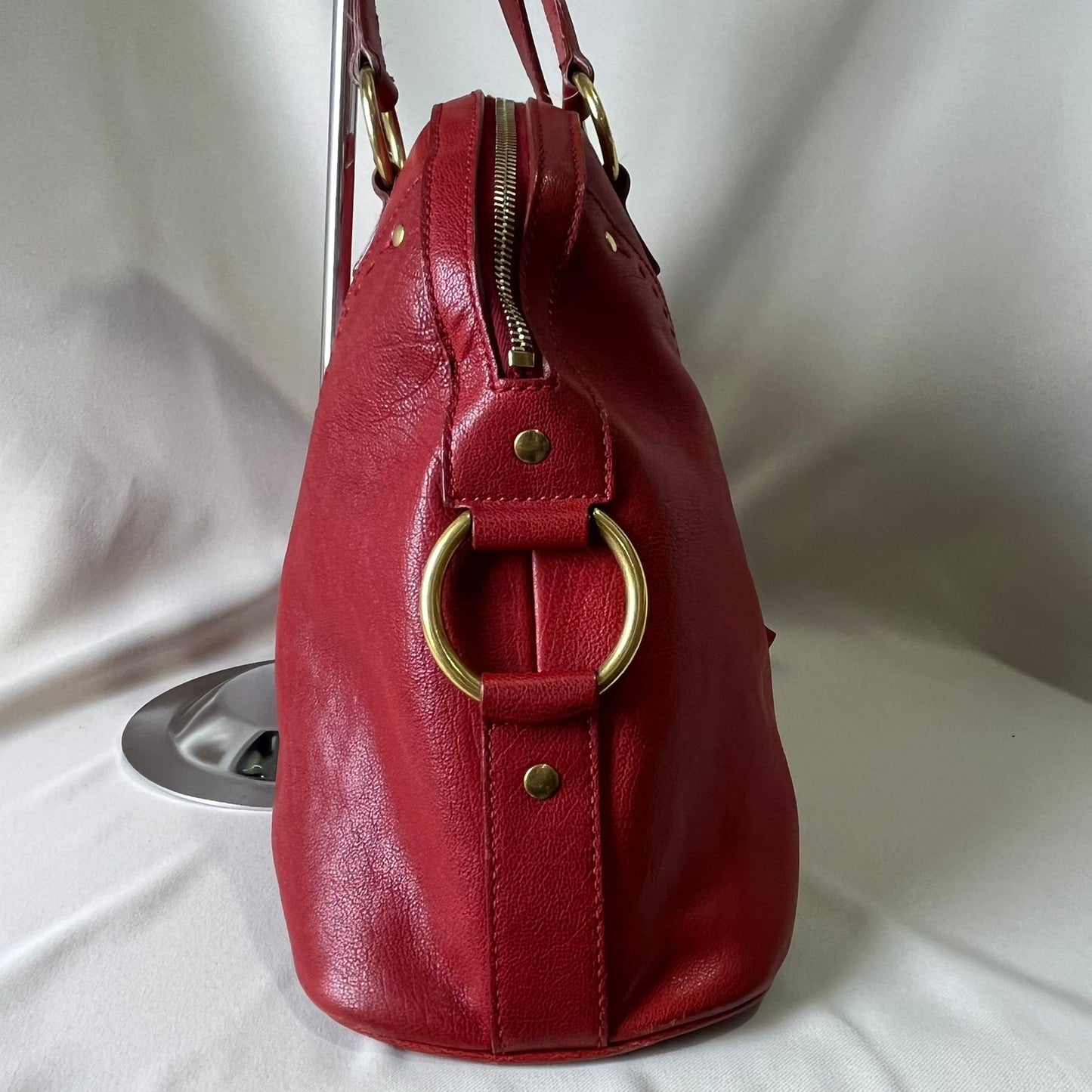 YSL	Muse Red Leather