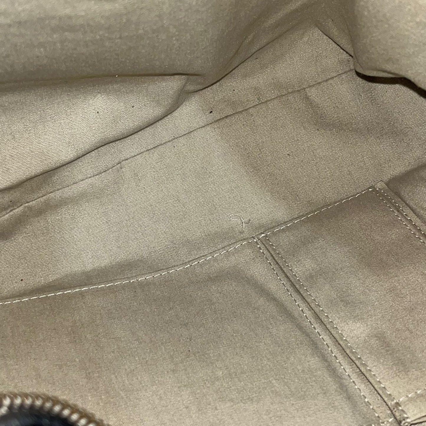 Louis Vuitton	Mini Lin Manon MM Grey Metallic Leather Trim