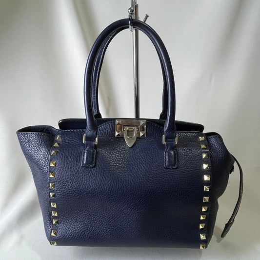 Valentino Rockstud Mini Tote Blue