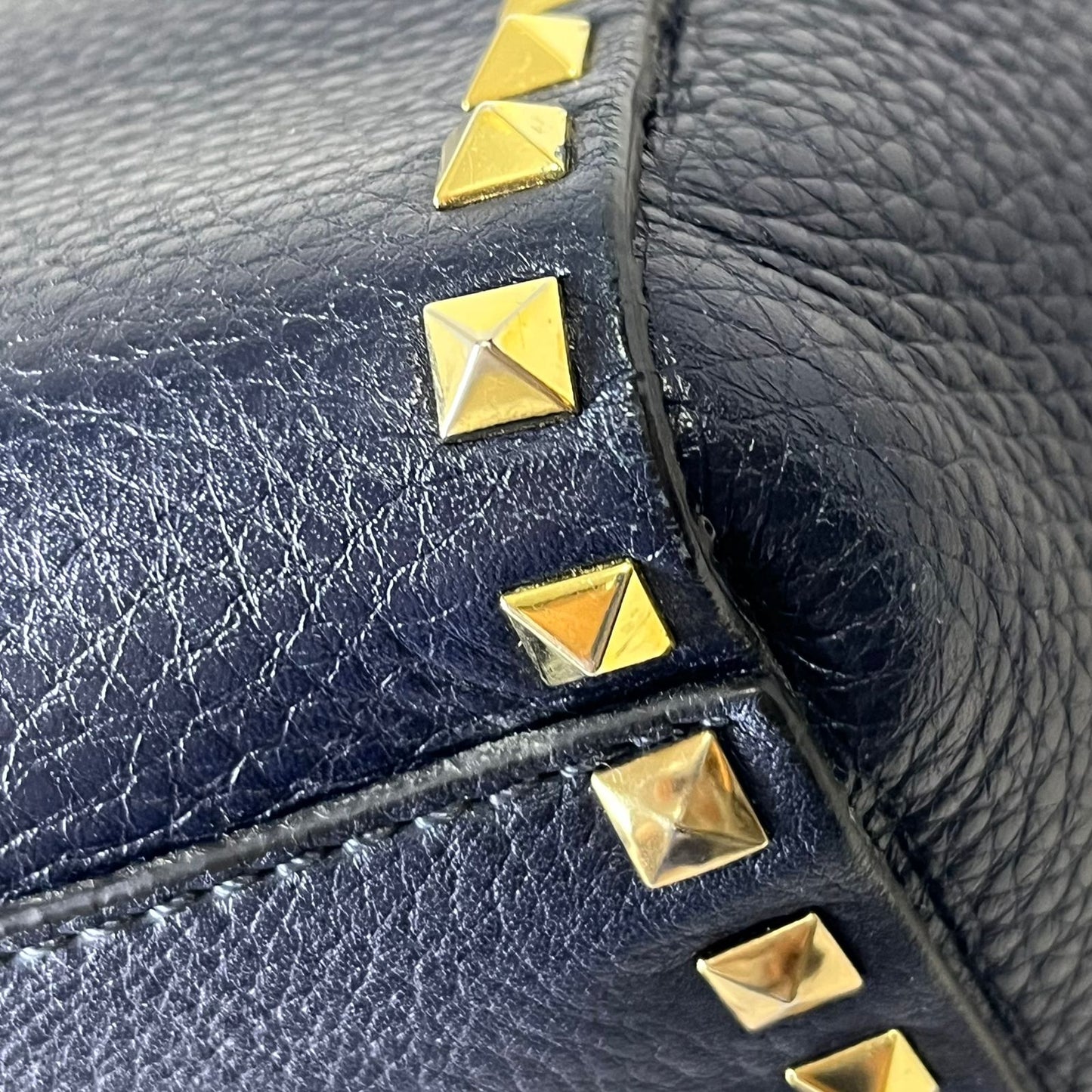 Valentino Rockstud Mini Tote Blue