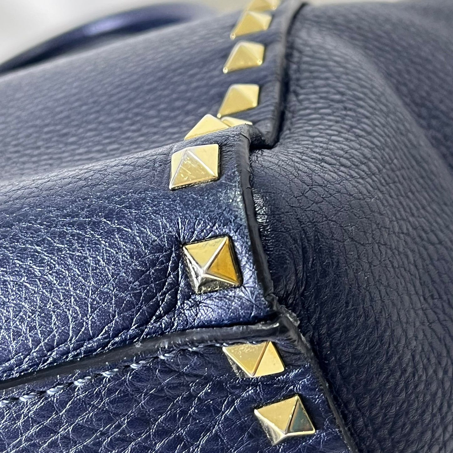 Valentino Rockstud Mini Tote Blue