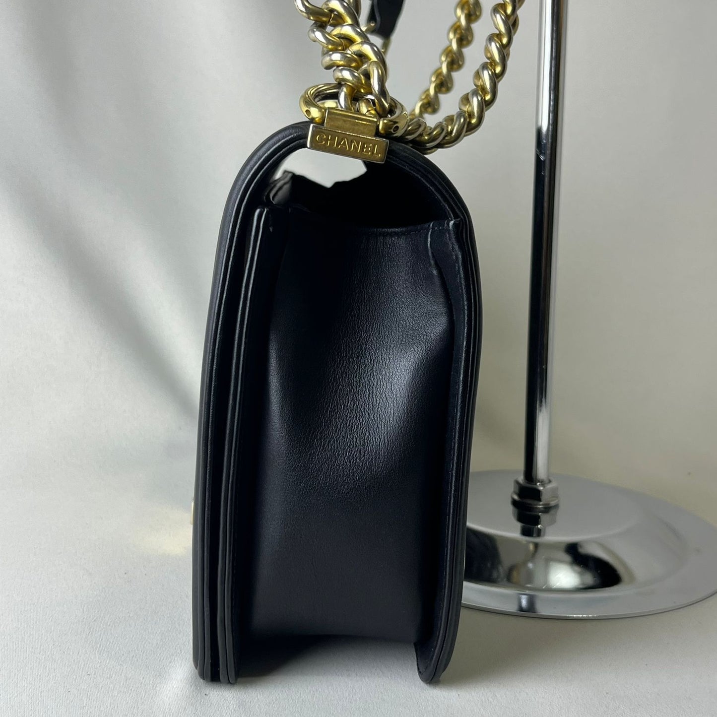 Chanel Le Boy New Medium Black Gold Hardware