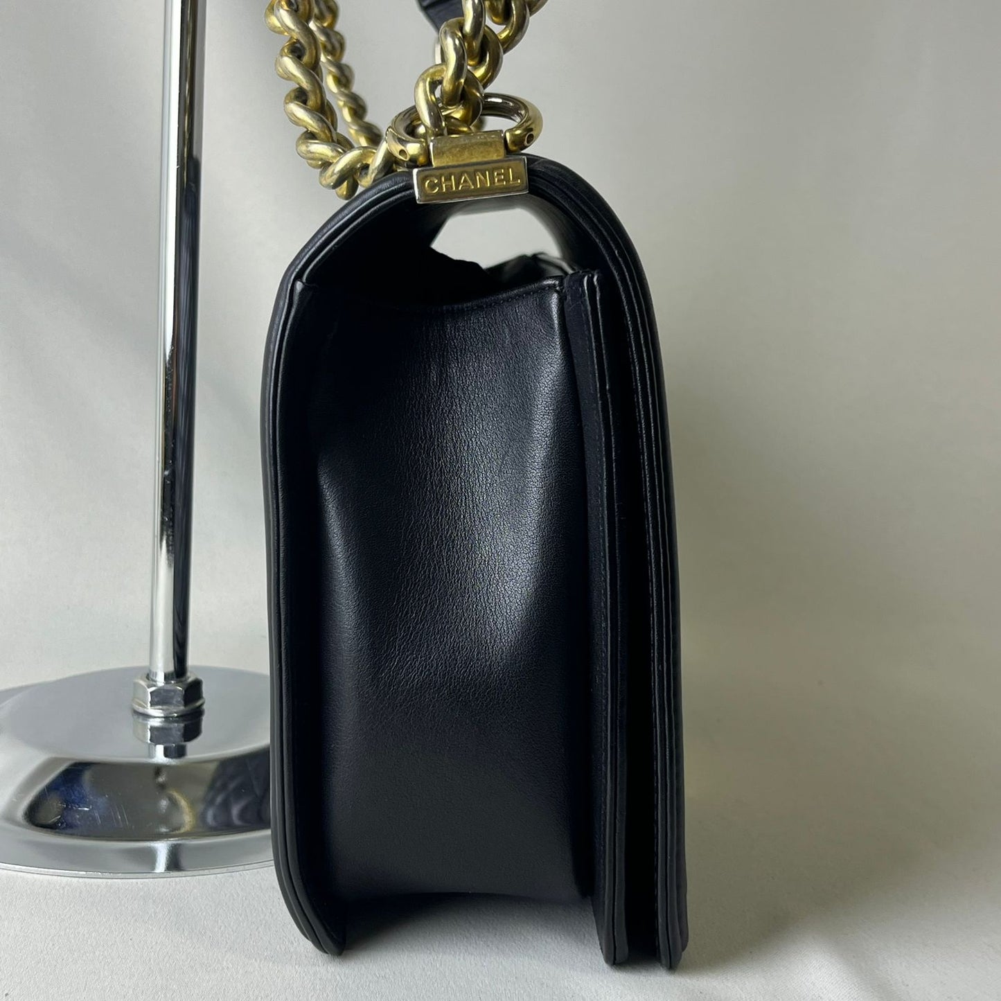 Chanel Le Boy New Medium Black Gold Hardware