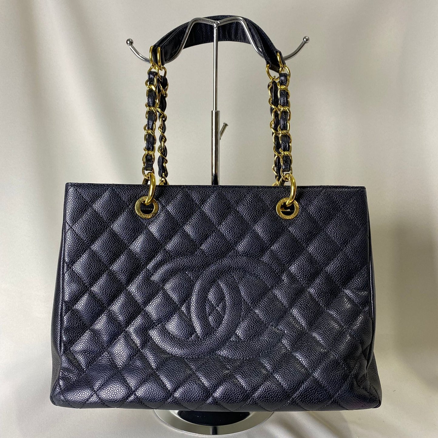 Chanel GST Black Caviar with Gold Hardware