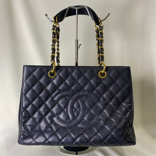 Chanel GST Black Caviar with Gold Hardware