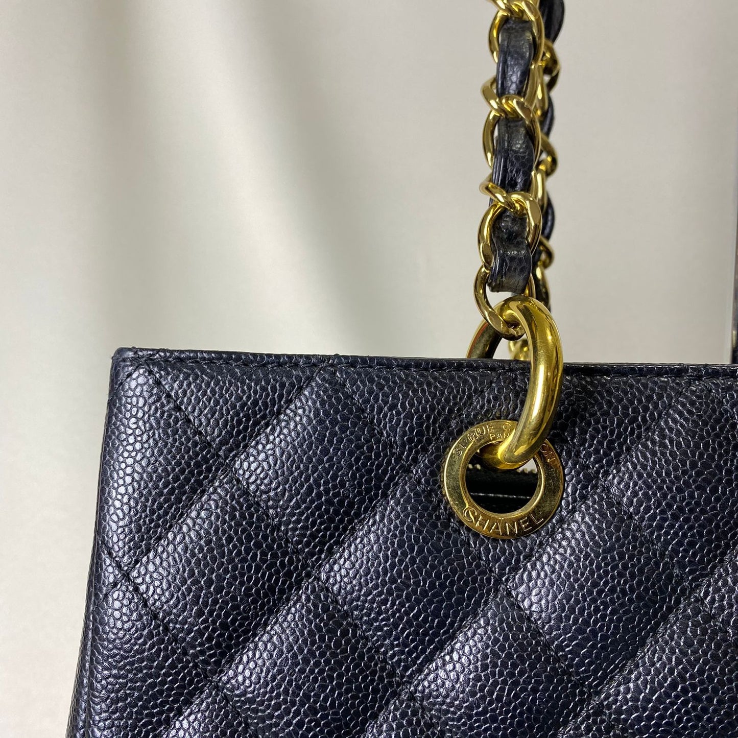 Chanel GST Black Caviar with Gold Hardware
