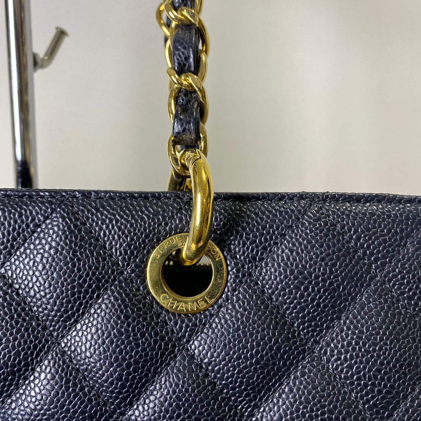Chanel GST Black Caviar with Gold Hardware