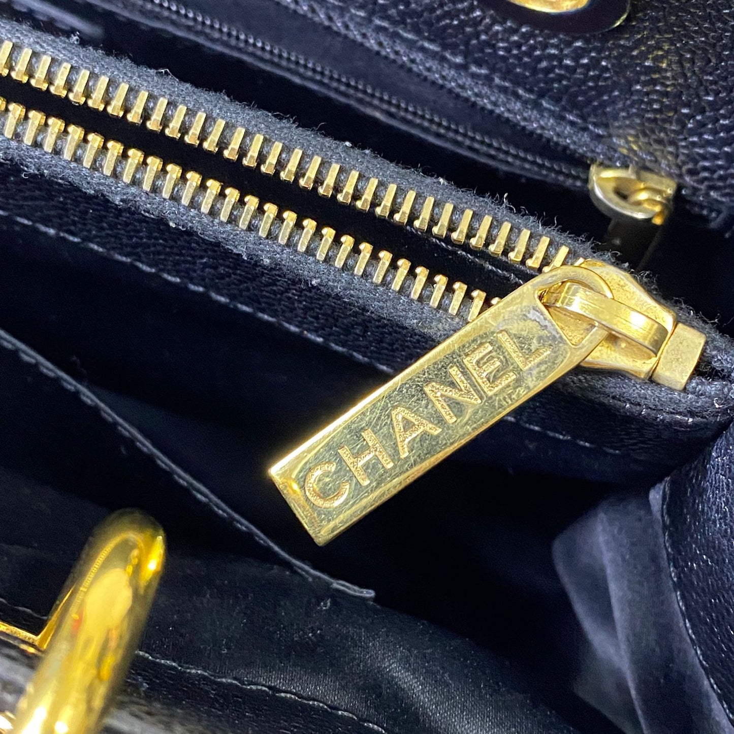 Chanel GST Black Caviar with Gold Hardware