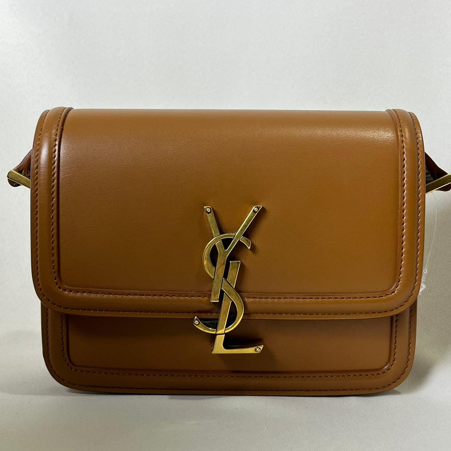 YSL	Solferino Satchel, Caramel