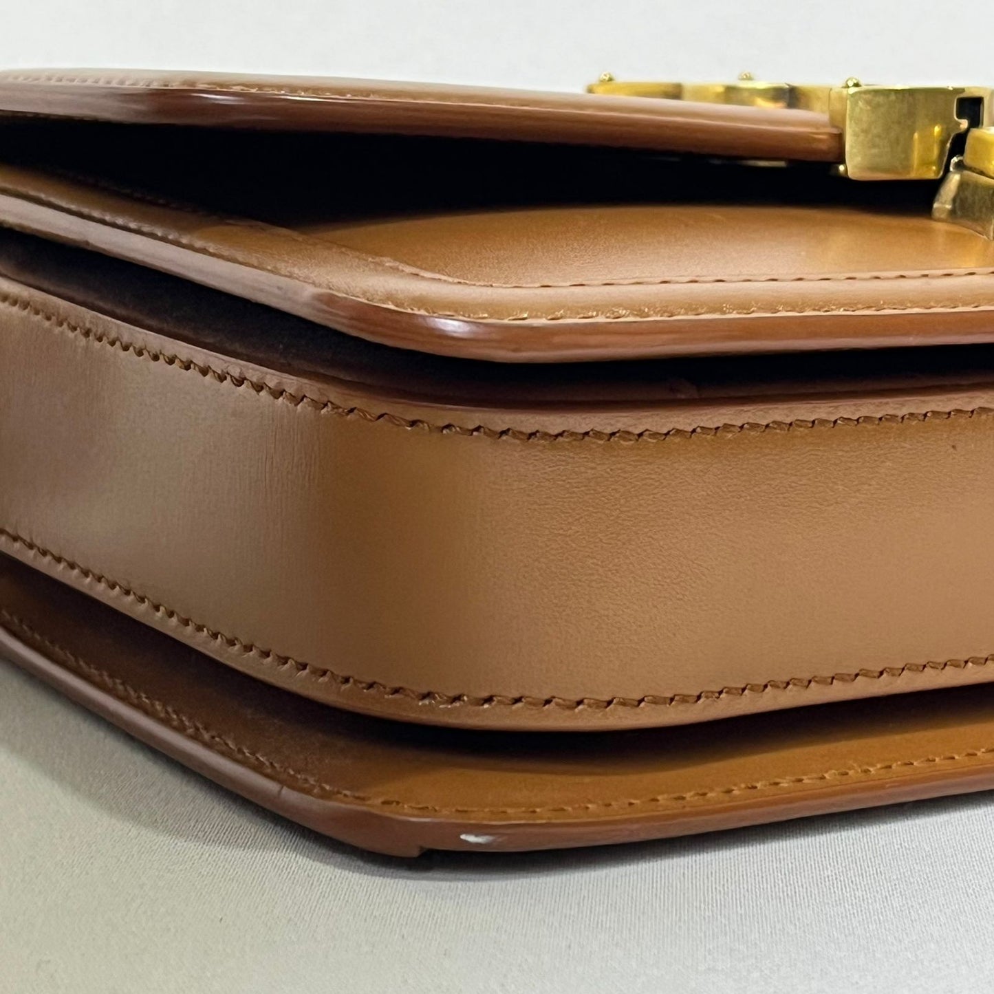 YSL	Solferino Satchel, Caramel