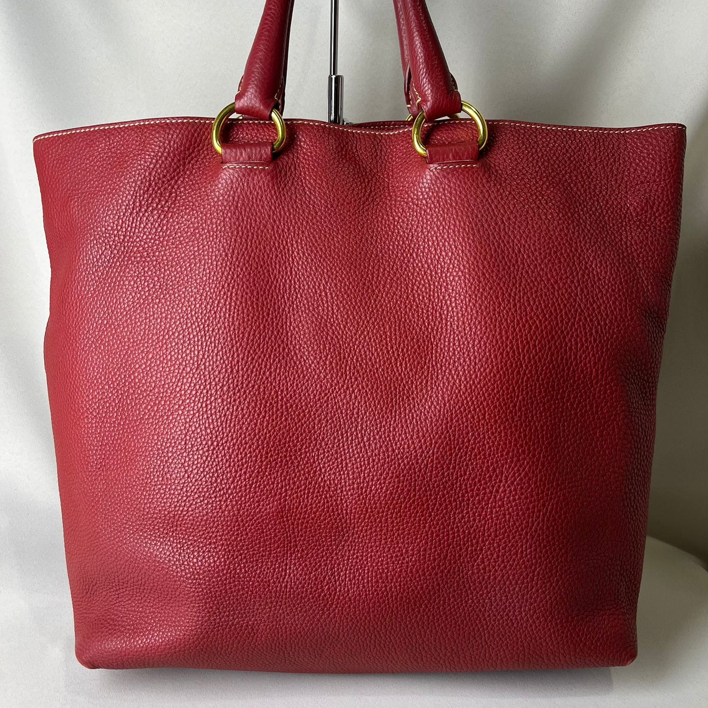 Prada Vitello Phenix Red Leather Tote