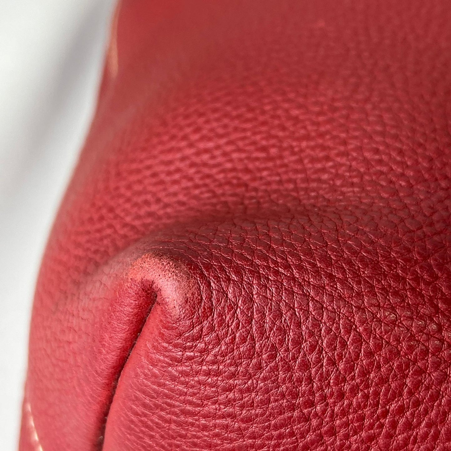 Prada Vitello Phenix Red Leather Tote
