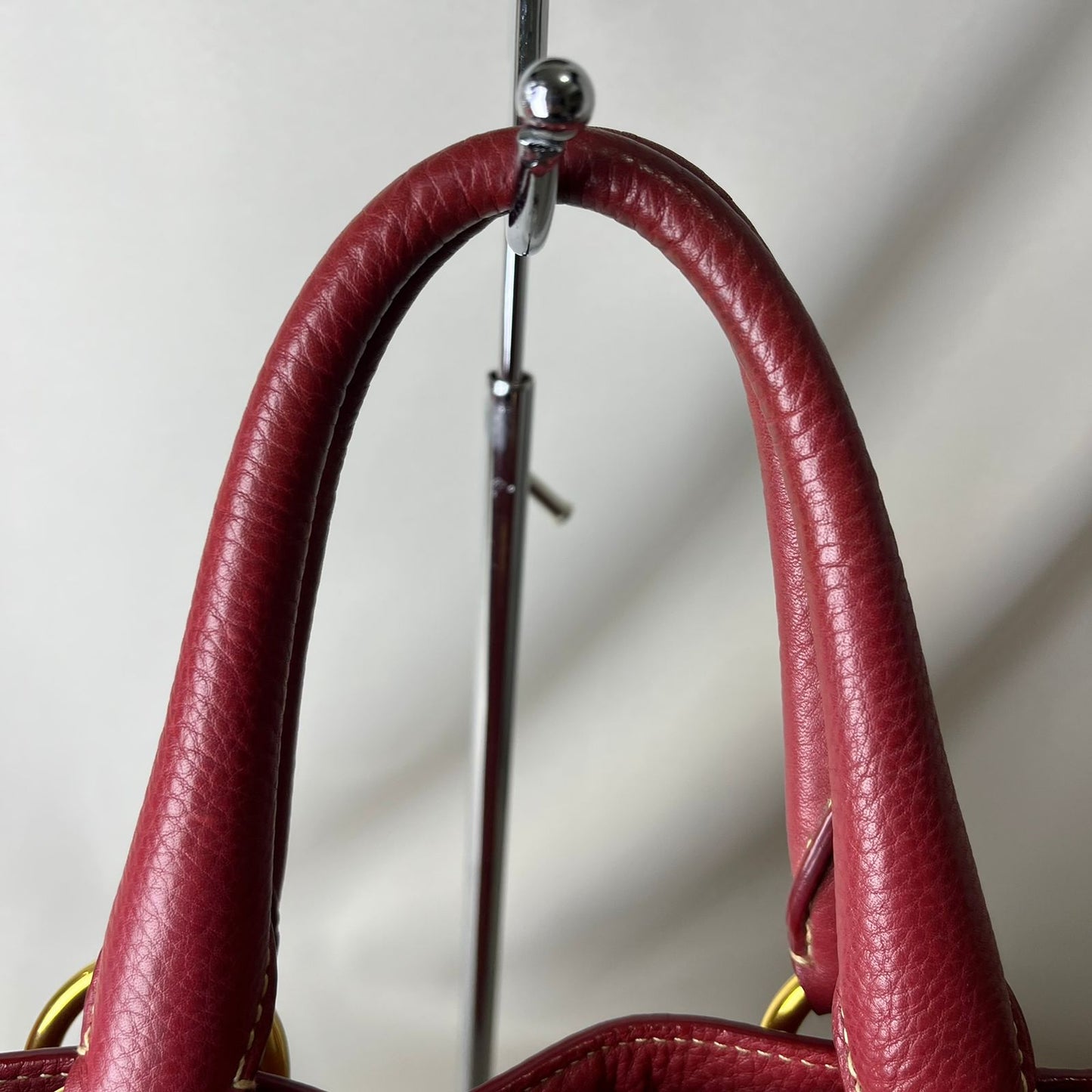Prada Vitello Phenix Red Leather Tote