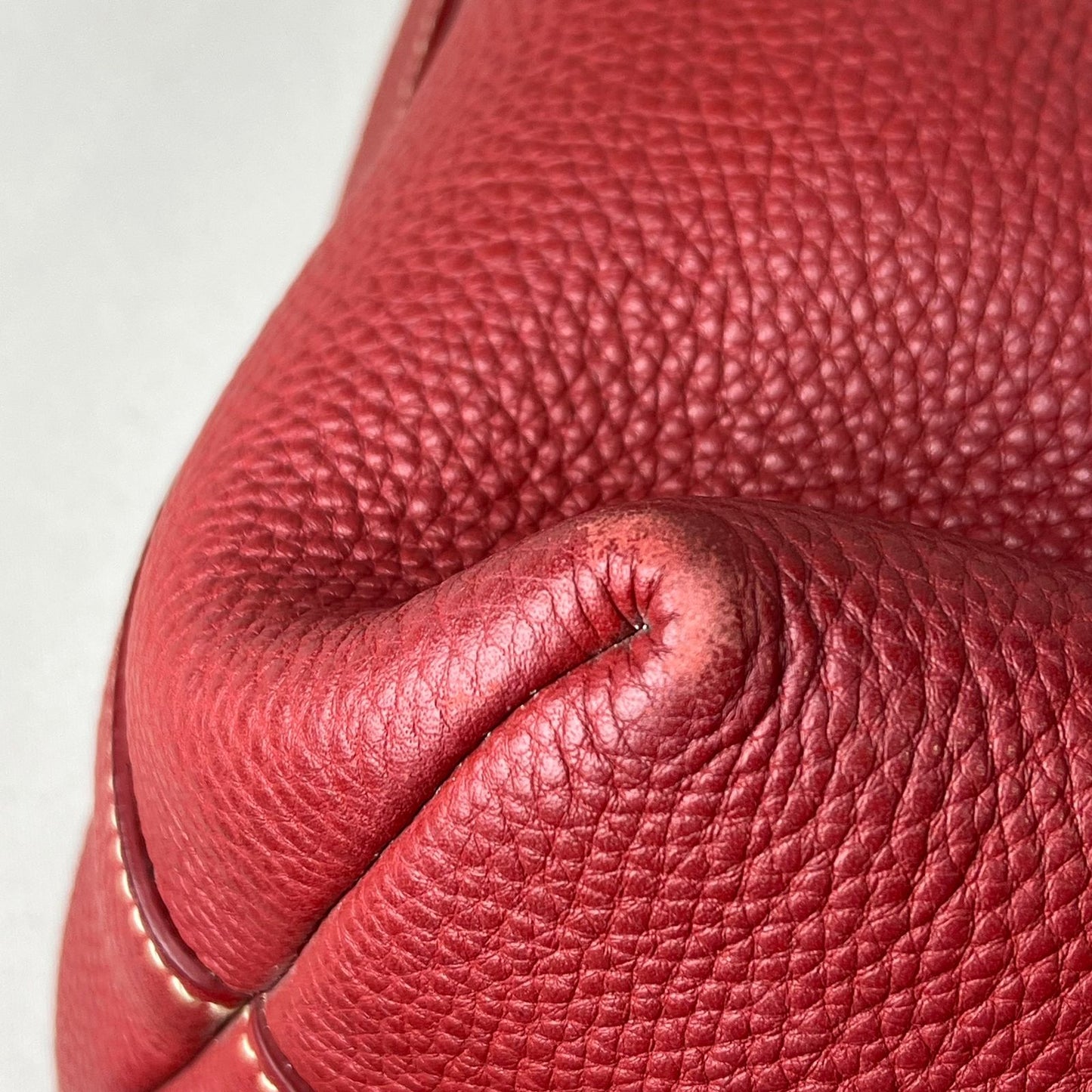 Prada Vitello Phenix Red Leather Tote