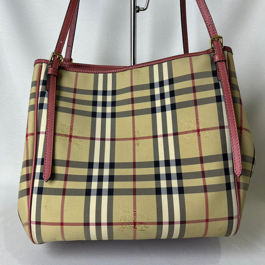 Burberry	Canterbury Tote, Haymarket Check Pattern with Pink Trims