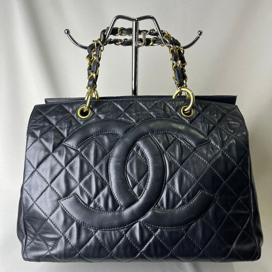 Chanel Vintage GST Tote Black Quilted Leather
