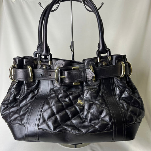 Burberry	Beaton Bag Black Quilted Leather