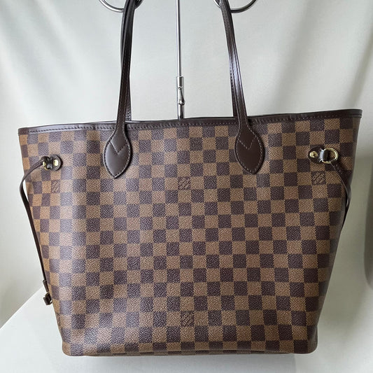 Louis Vuitton	Neverfull GM Damier Ebene (with Pouch Pink Interior)