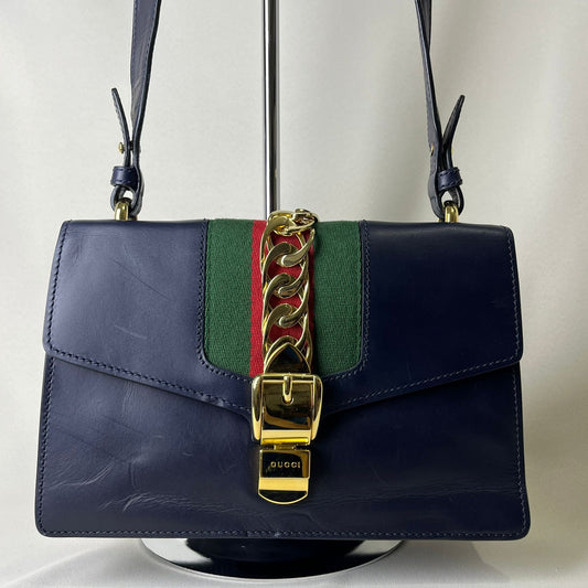 Gucci Sylvie Handbag Blue