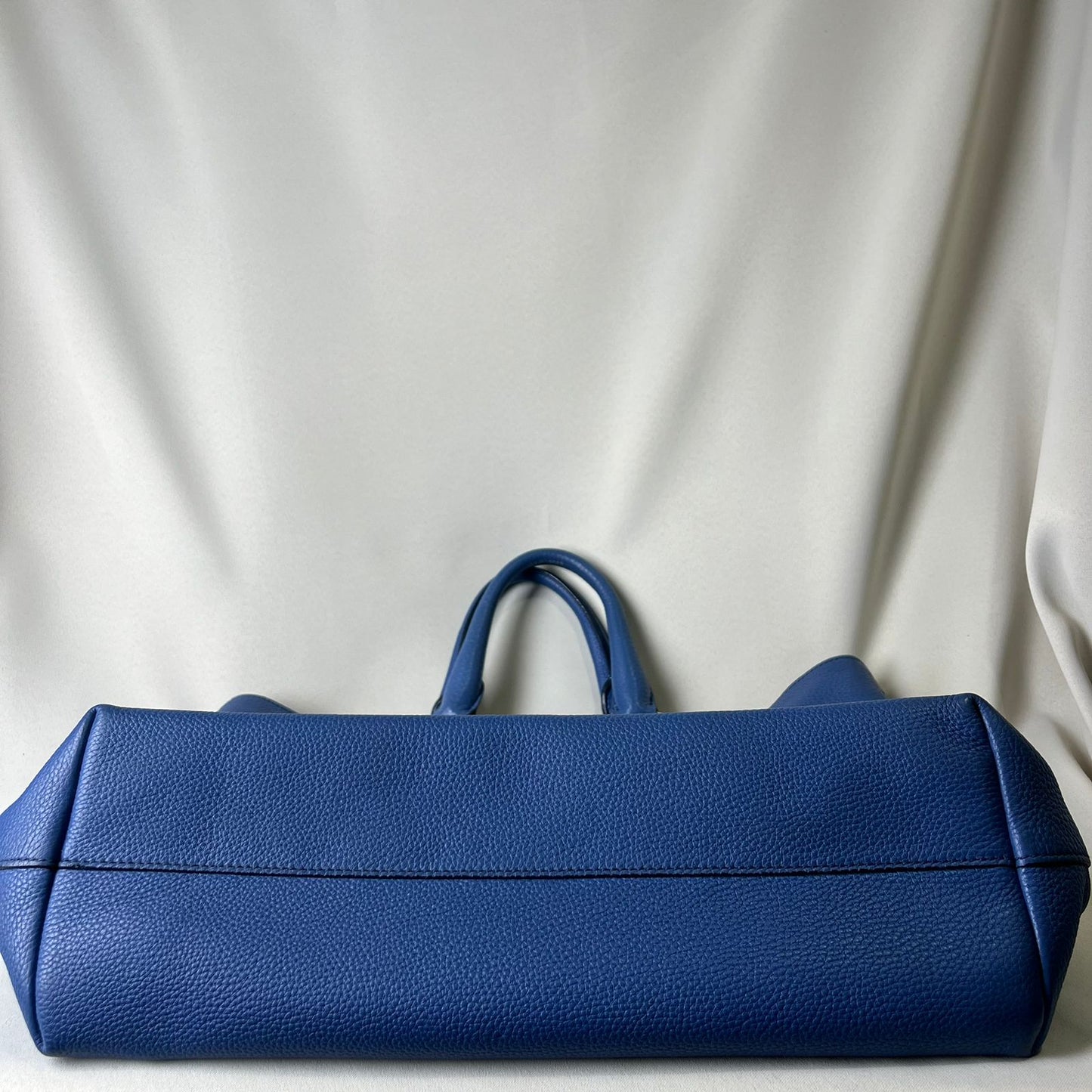 Prada Vitello Daino Leather Tote, Blue