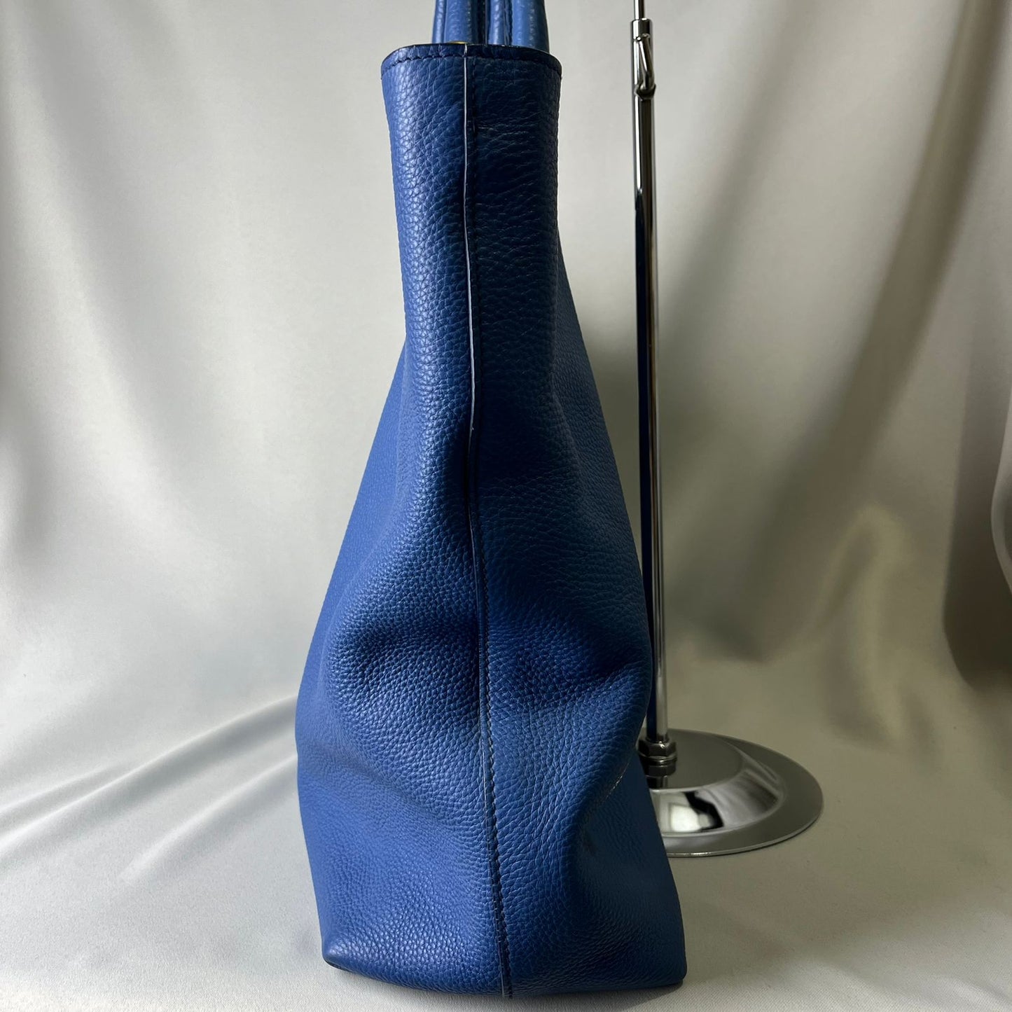 Prada Vitello Daino Leather Tote, Blue