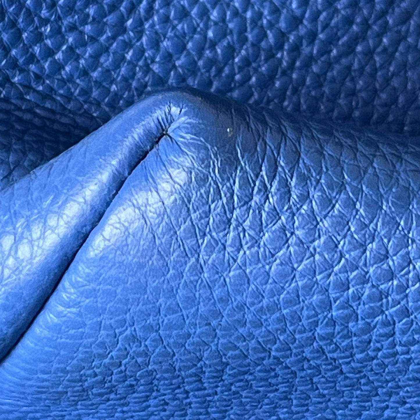 Prada Vitello Daino Leather Tote, Blue
