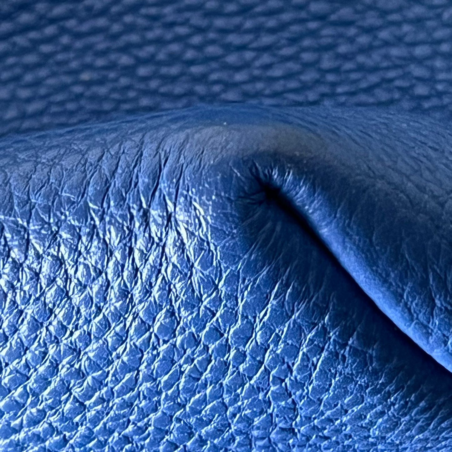 Prada Vitello Daino Leather Tote, Blue