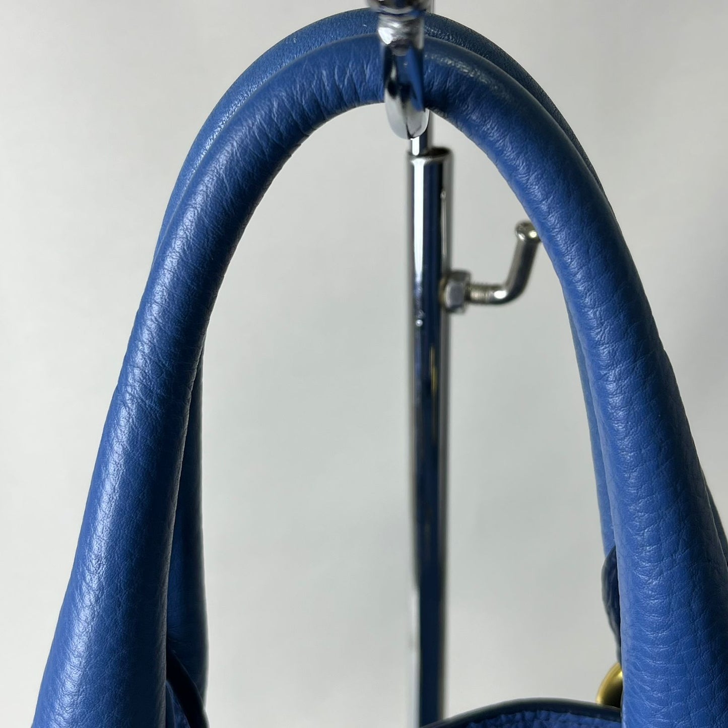 Prada Vitello Daino Leather Tote, Blue