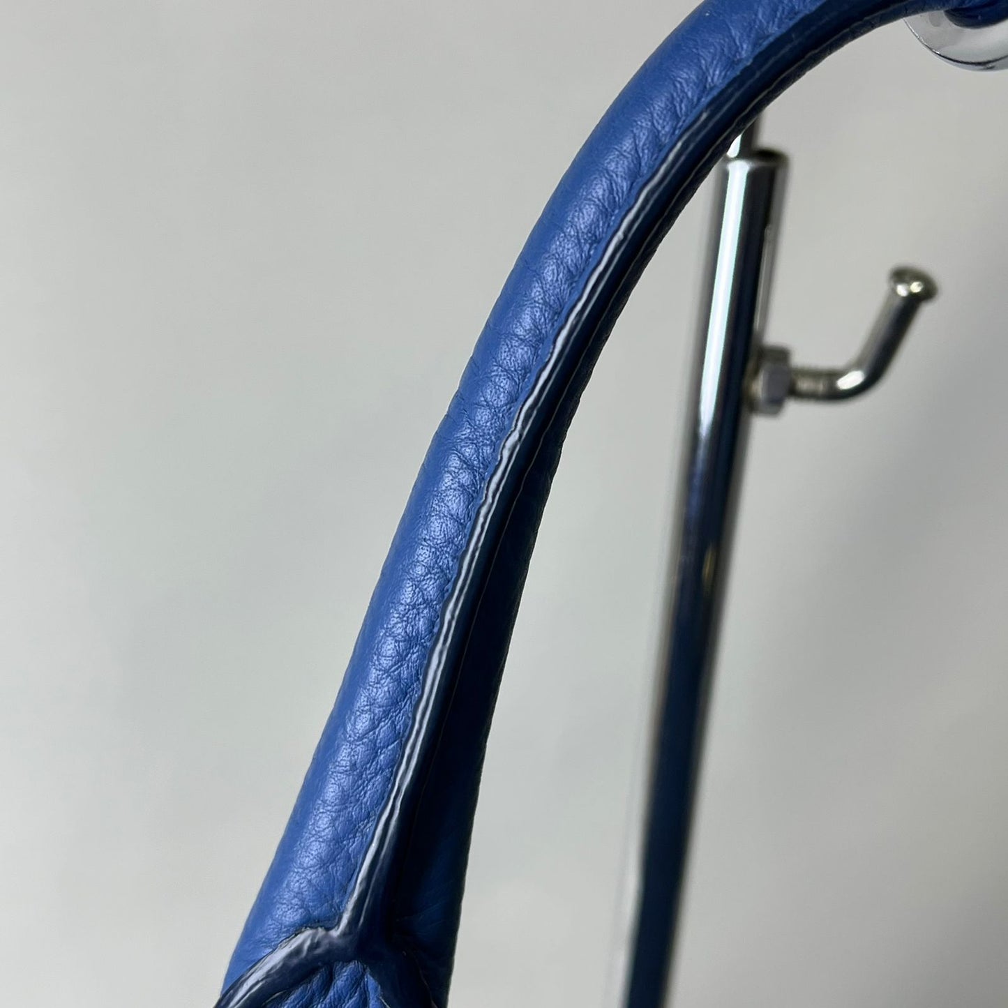 Prada Vitello Daino Leather Tote, Blue