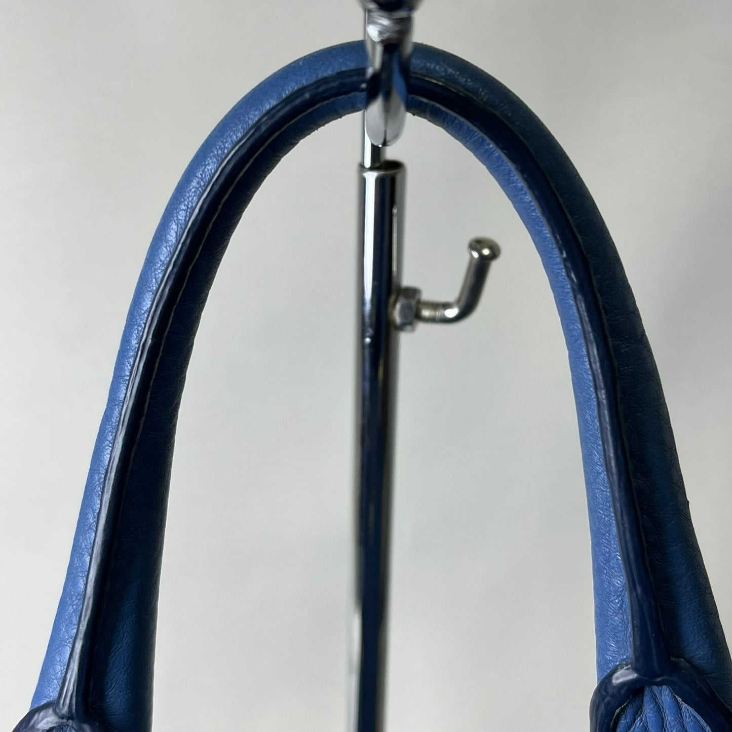 Prada Vitello Daino Leather Tote, Blue