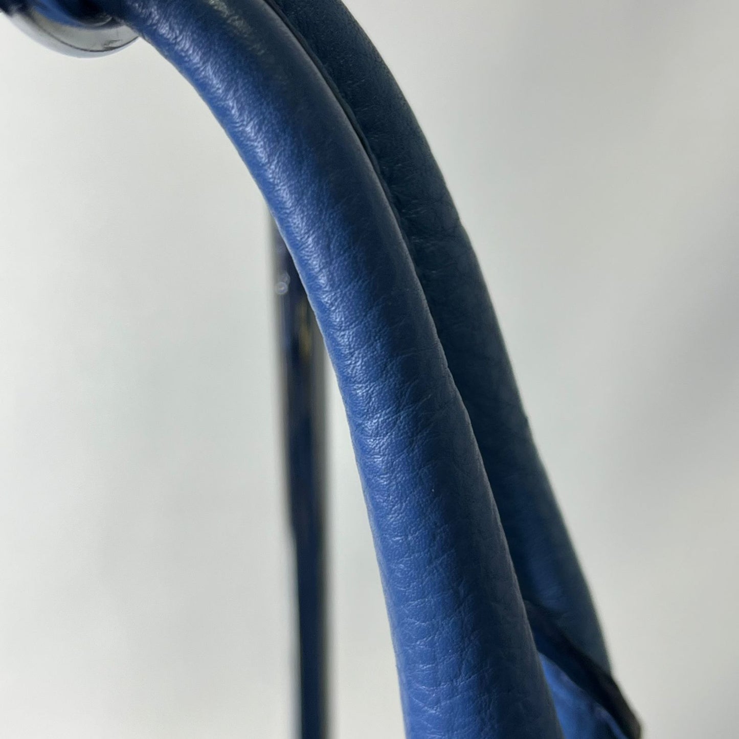 Prada Vitello Daino Leather Tote, Blue