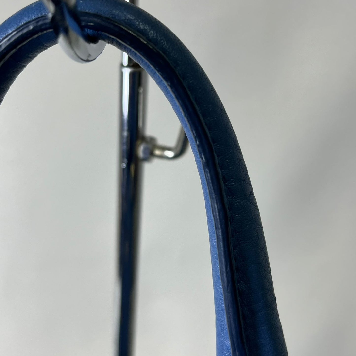 Prada Vitello Daino Leather Tote, Blue