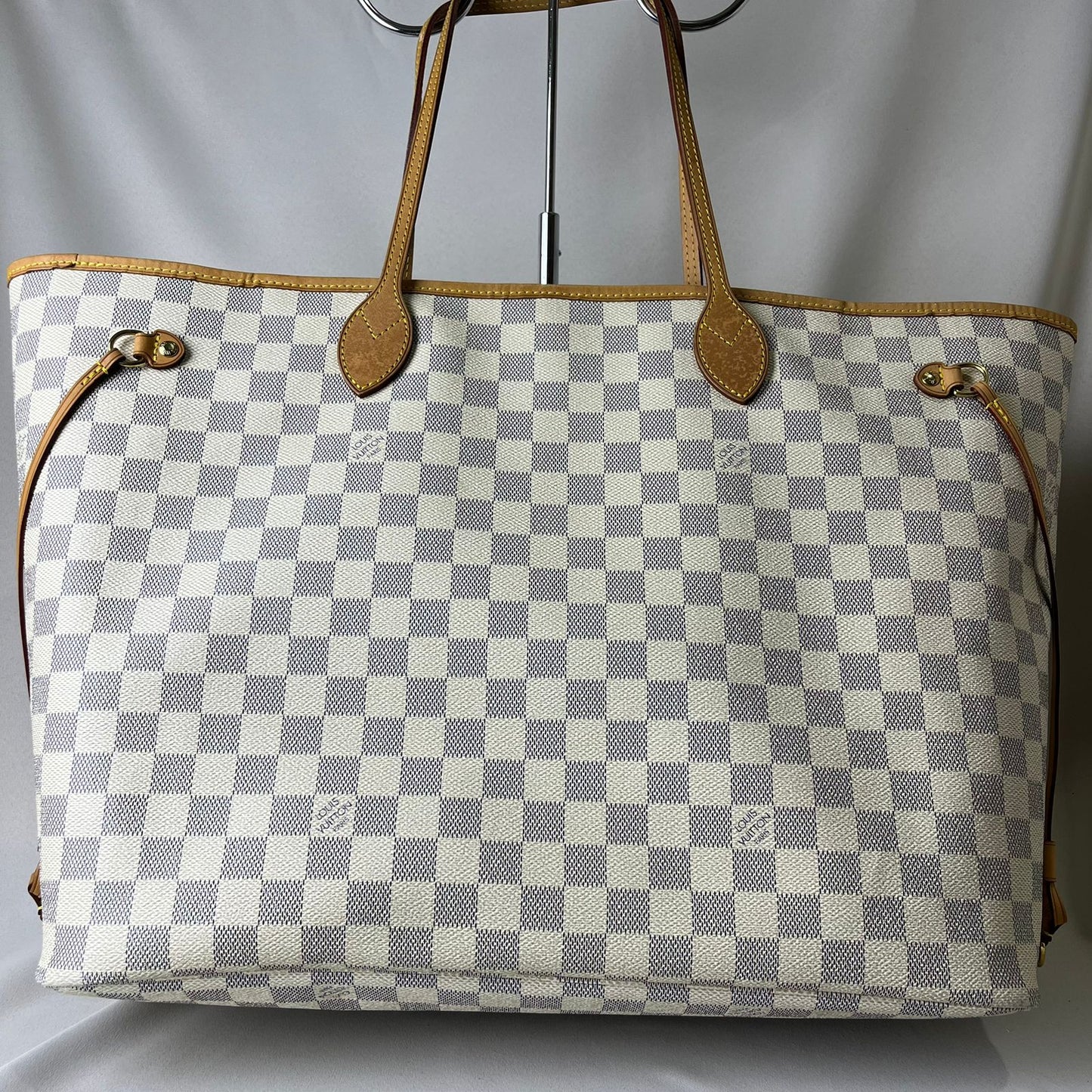 Louis Vuitton	Neverfull Damier Ebene GM, White