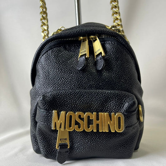 Moschino Mini Logo Plaque Sling Black