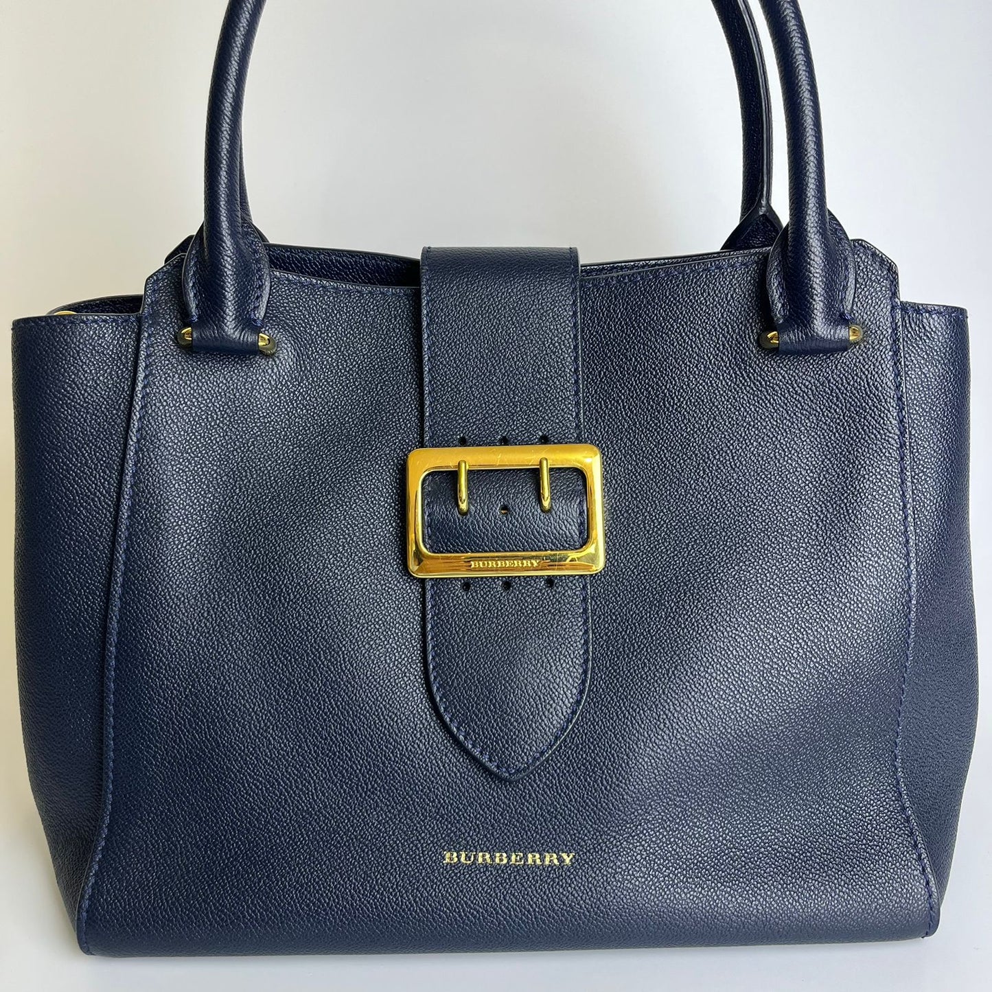 Burberry	Medium Buckle Tote Blue