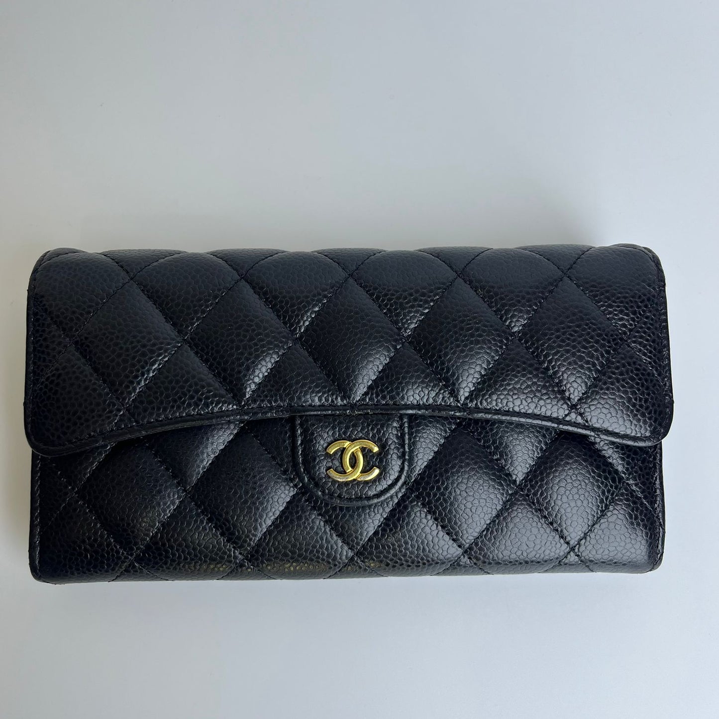 Chanel Classic Flap Long Wallet Caviar, Black