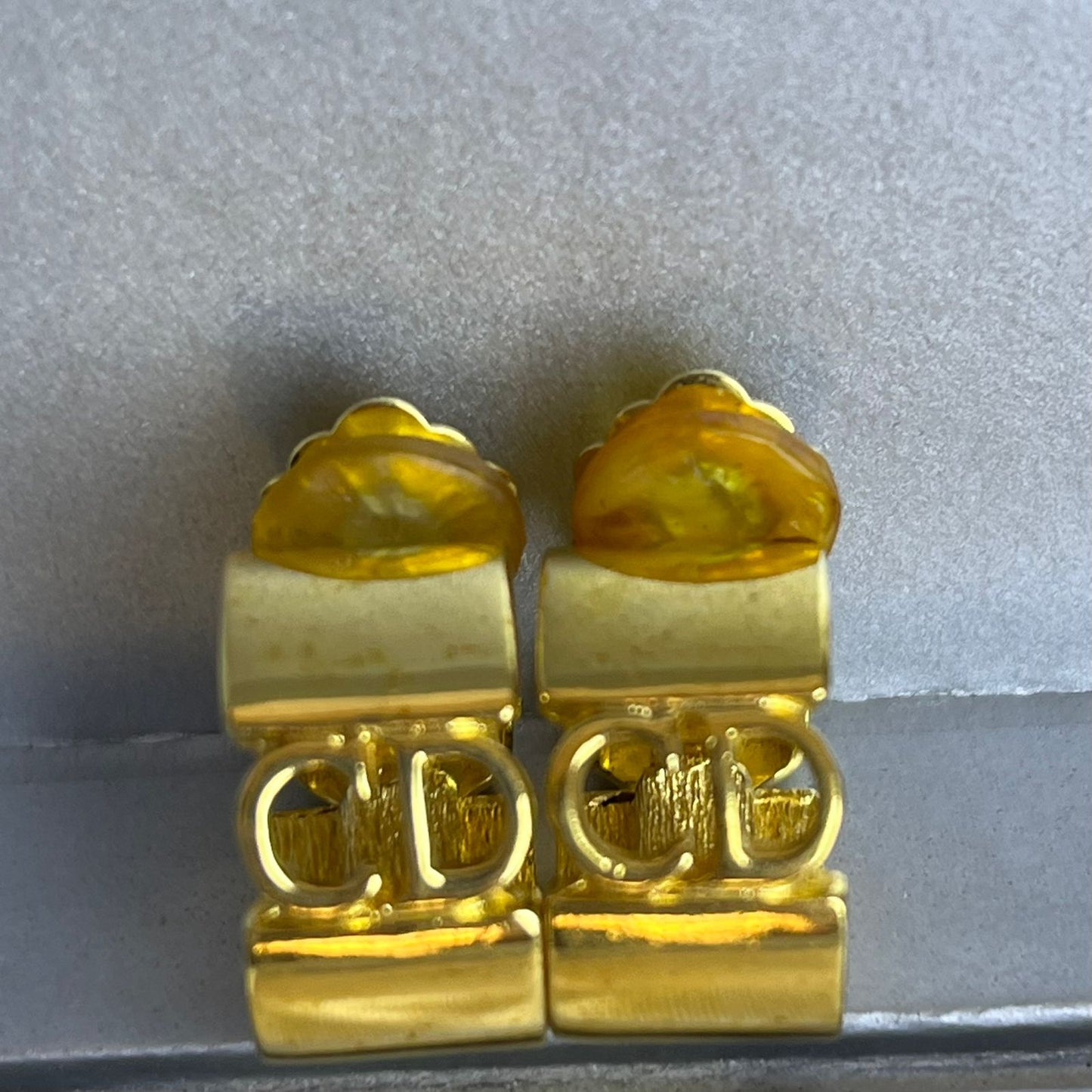 Dior	Gold Vintage Earrings